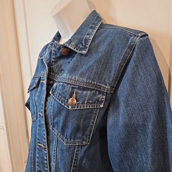 St John's Bay Vintage Trucker Jean Jacket sz M - Picture 7 of 7